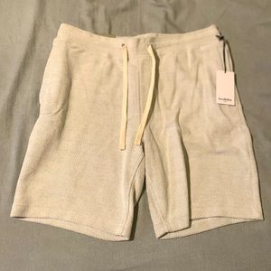 Mens knit shorts. Size: Medium. 8.5” inseam. Color: Cream